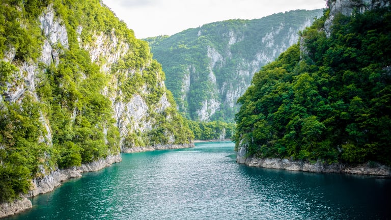 Cañón del Sumidero con paredes verticales verdes