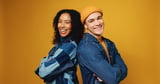 Couple portrait smiling