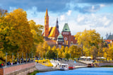 Beautiful European old town cityscape