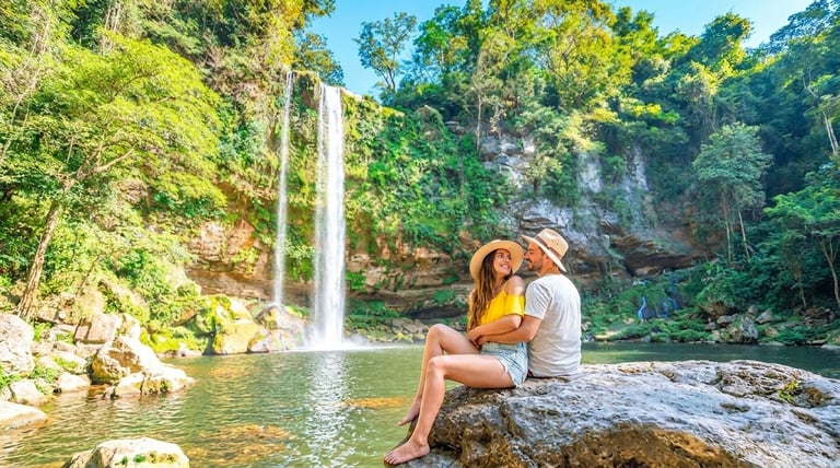 Cascada Misol-Há en la selva tropical chiapaneca